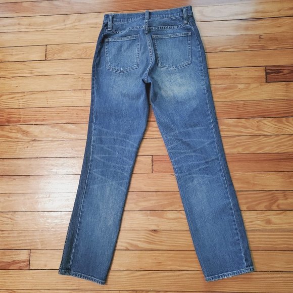 J Crew NWOT "Sample" High Waist VTG Straight Two-Toned Panels Distressed Sz 25 - Picture 2 of 10